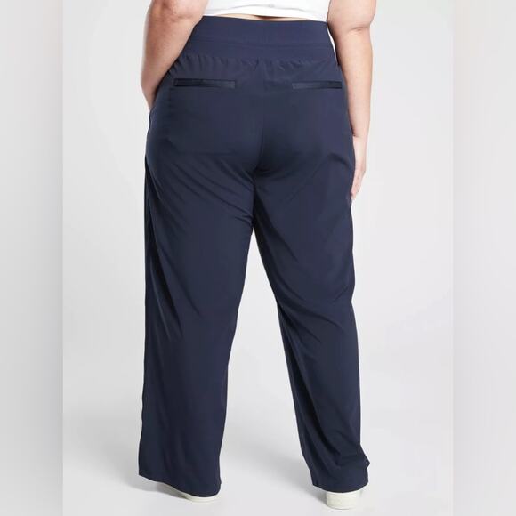 NWT Athleta Nolita Wide Leg Pant Navy Blue Size 26 - Picture 2 of 13